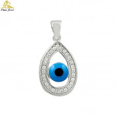 Gümüş Nazar Boncuğu Kolye Ucu